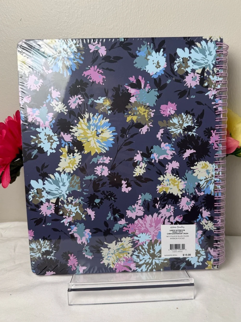 NWT Vera Bradley Chrysanthemum Crush Large Notebook New